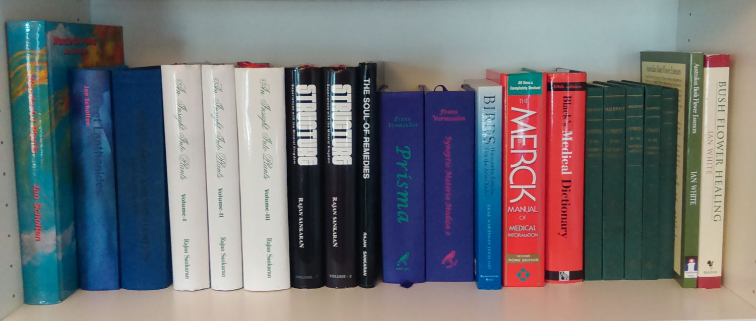 homeopathy bookshelf